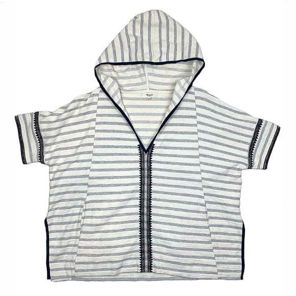 Madewell Elise Embroidered Short Sleeve Hoodie - Picture 4 of 9